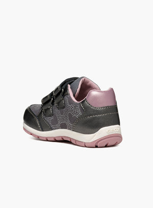 Geox Trainers Geox Heira Baby Girl Trainers in Grey/Pink