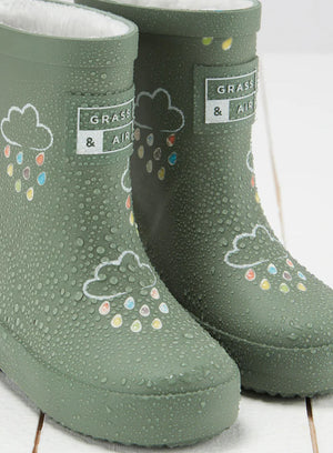 Grass & Air Wellington Boots Grass & Air Colour Reveal Wellies in Khaki