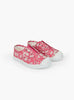 Hampton Canvas Canvas Shoes Hampton Canvas Plum Print Plimsolls in Bright Pink Capel