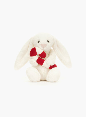 Jellycat Toy Jellycat Bashful Bunny with Candy Cane