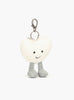 Jellycat Toy Jellycat Cream Heart Bag Charm