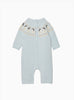 Lapinou All-in-One Baby Penguin Fair Isle All-in-One in Pale Blue