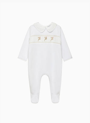 Lapinou All-in-One Baby Velour Dasher Smocked All-in-One