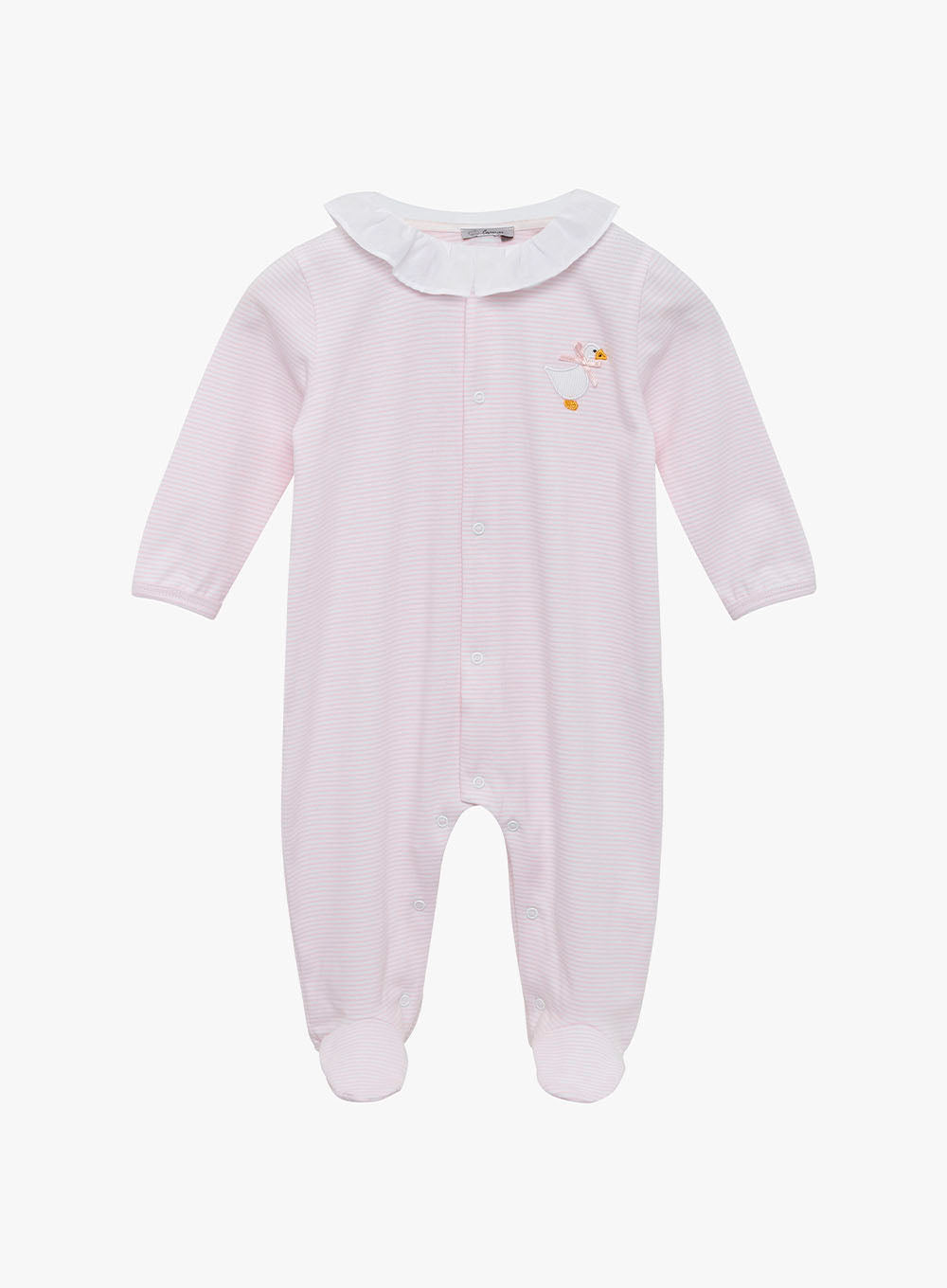 Baby Jemima Duck All-in-One Sleepsuit in Pink | Trotters