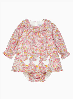 Lapinou Dress Baby Claire Floral Duck Dress