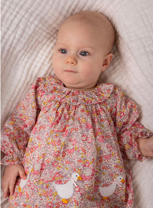 Lapinou Dress Baby Claire Floral Duck Dress