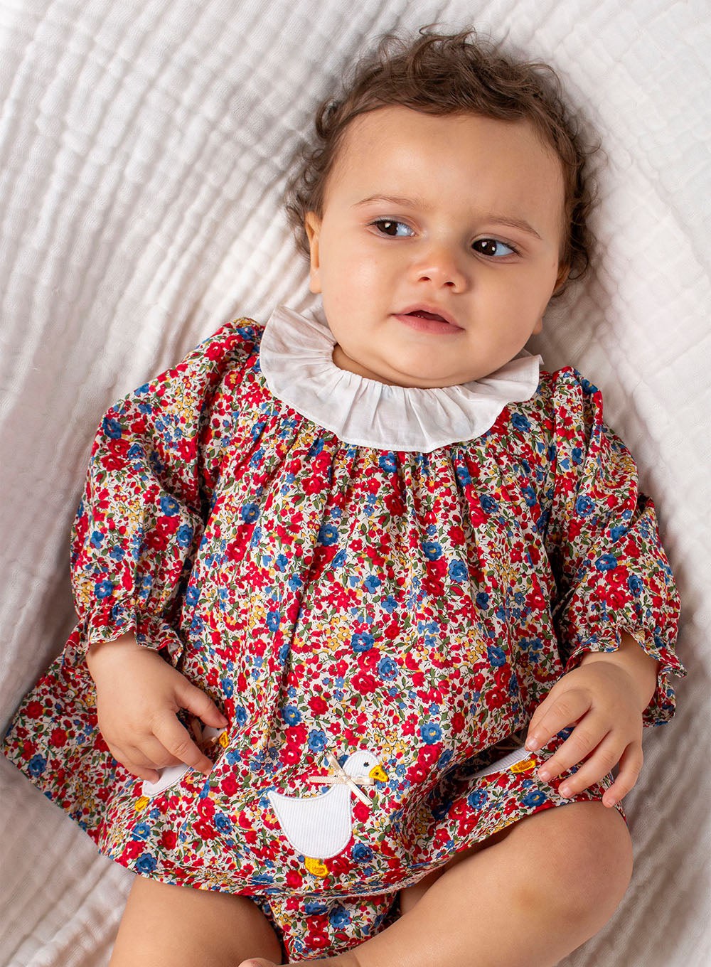 Baby Emma Floral Duck Dress Trotters London