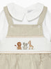 Lapinou Dungarees Baby Augustus & Friends Smocked Dungarees