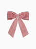 Lily Rose Clip Extra Large Velvet Bow Hair Clip in Blush