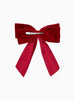 Lily Rose Clip Extra Large Velvet Bow Hair Clip in Red