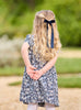 Lily Rose Clip Large Velvet Bow Hair Clip in Navy