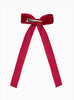 Lily Rose Clip Large Velvet Bow Hair Clip in Red