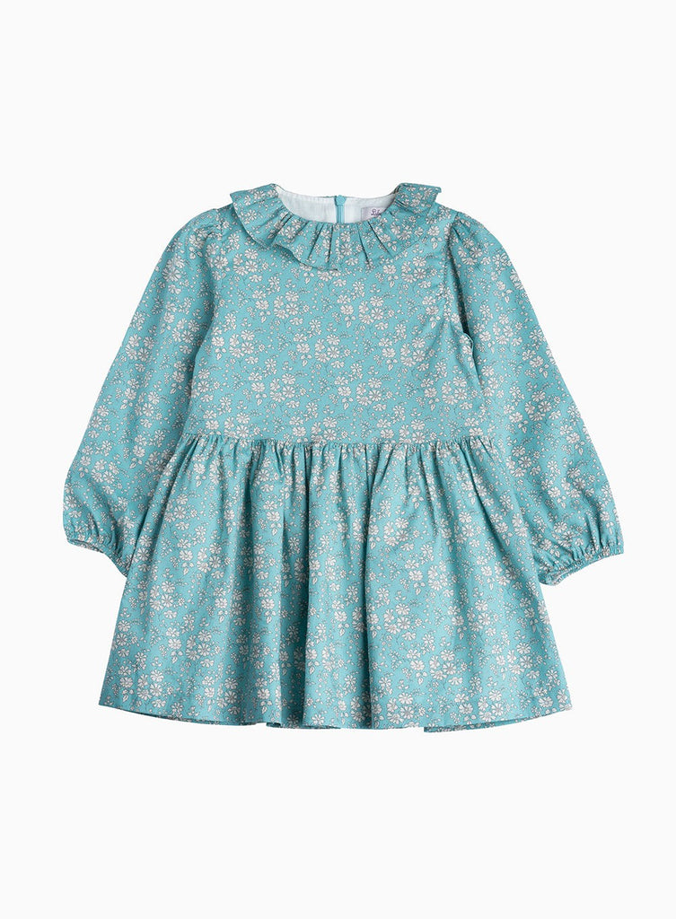 Girls Capel Willow Dress Teal Green | Trotters London