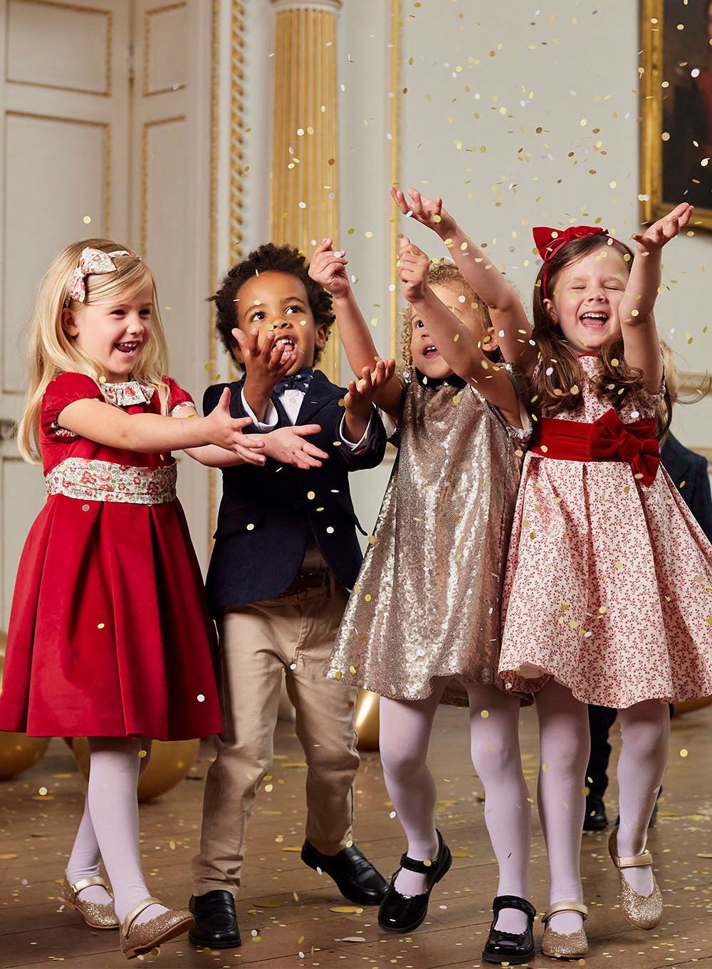 Girls Felicite Velvet Party Dress Red Felicite | Trotters London