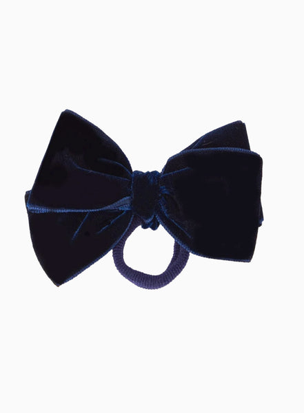 Lily Rose - Velvet Bow Hair Bobble in Red - Trotters London