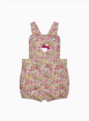 Lily Rose Romper Baby Frilly Penny Floral Bib Shorts