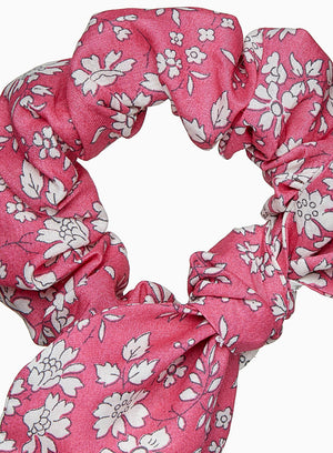 Lily Rose Scrunchie Bow Scrunchie in Bright Pink Capel