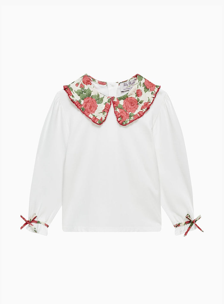 Lily Rose Top Pie Crust Jersey Top in Carline