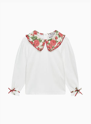 Lily Rose Top Pie Crust Jersey Top in Carline