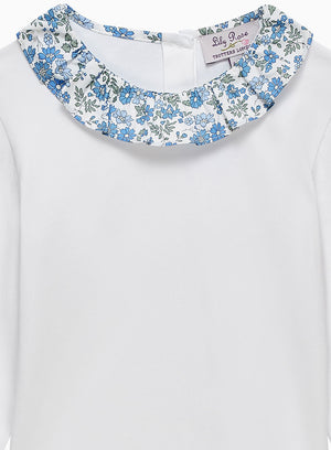 Lily Rose Top Willow Jersey Top in Blue Floret