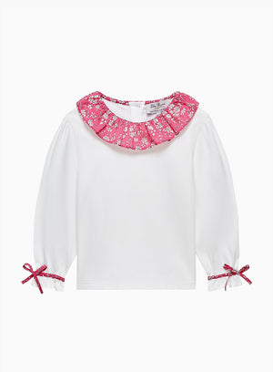 Lily Rose Top Willow Jersey Top in Bright Pink Capel