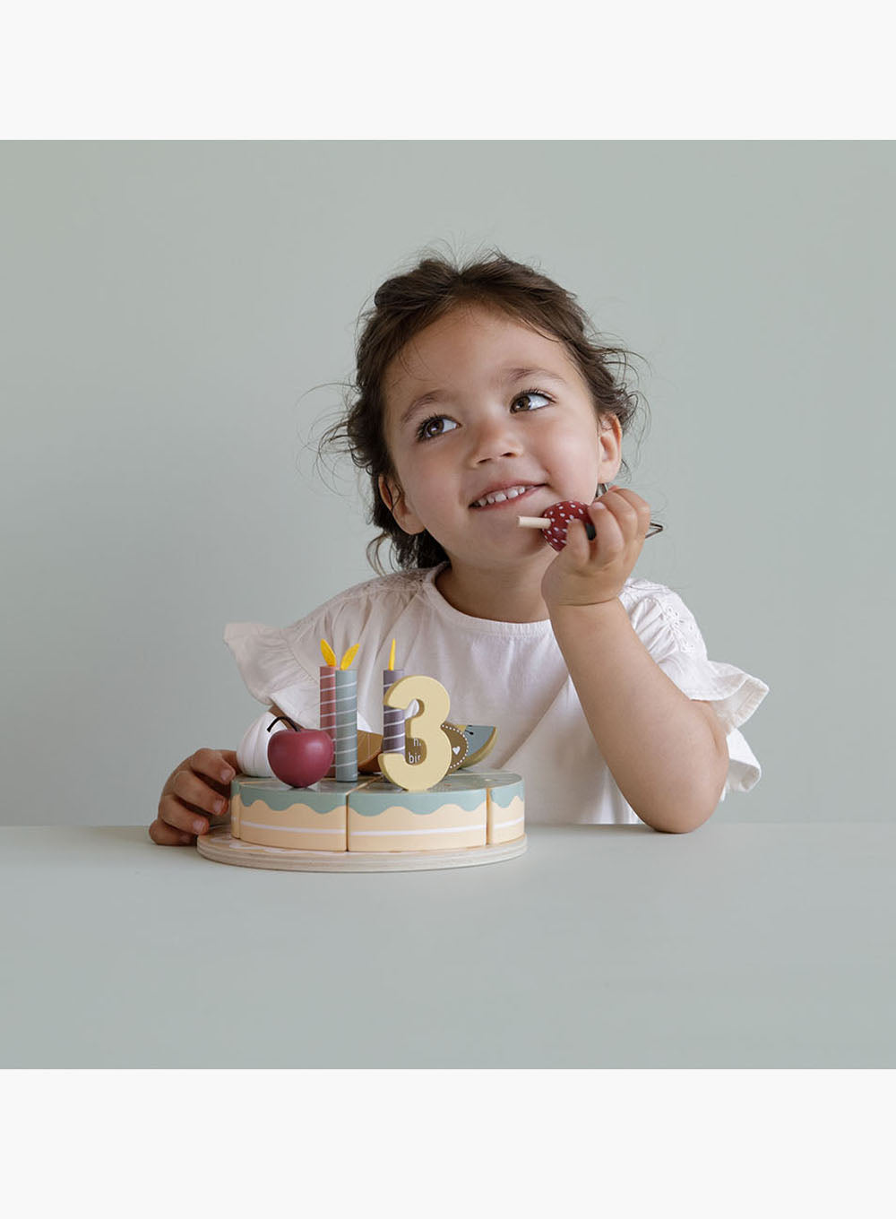 Pretend Play Wooden Birthday Cake Kitchen Play Toy | Shopee Singapore