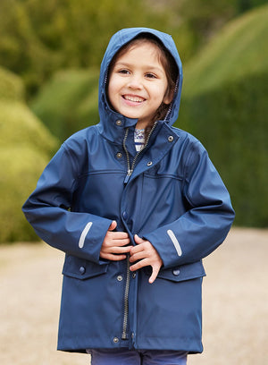 Petit Breton Rainmac Rain Mac in Navy