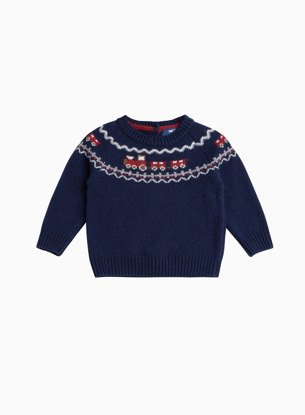 Thomas Brown Baby Boys Thomas Train Fair Isle Jumper | Trotters London