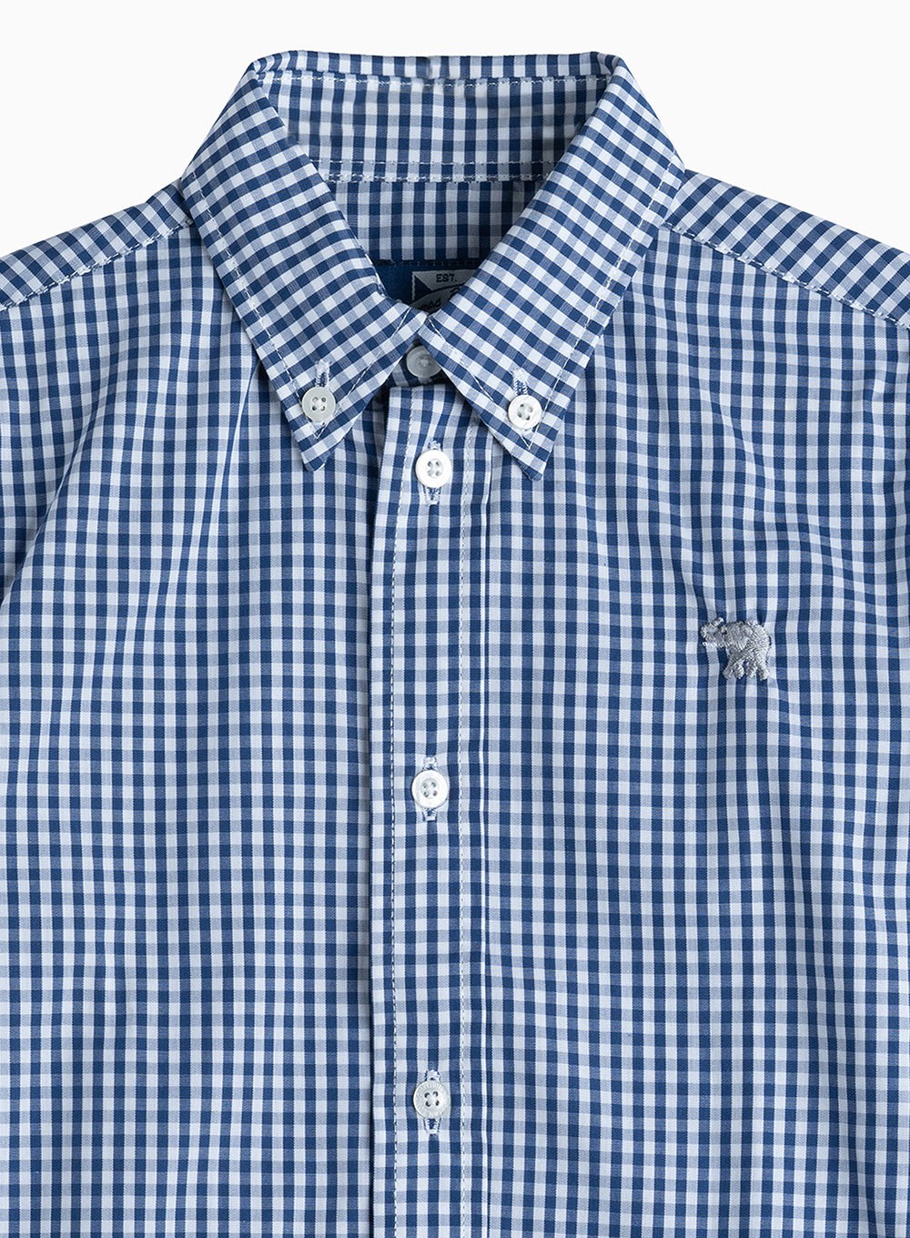 navy gingham shirt