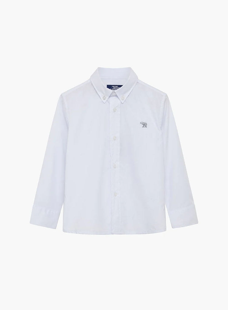Boys Thomas Shirt in White | Trotters Childrenswear