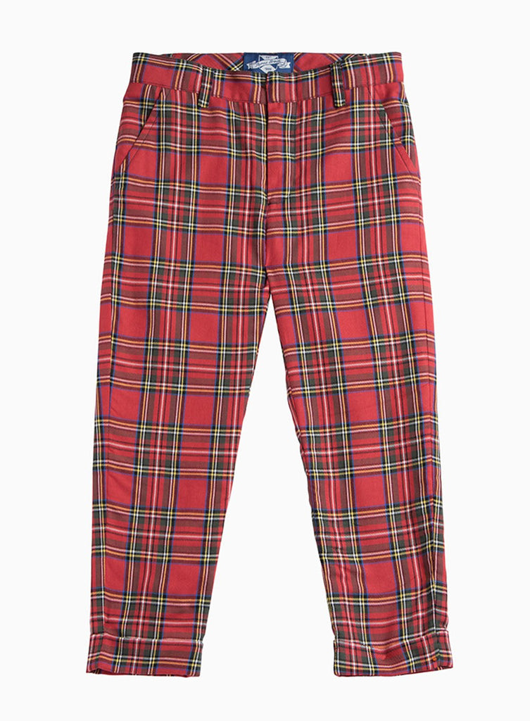 Thomas Brown Trousers Donald Trousers in Red Tartan