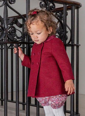 Trotters Heritage Coat Baby Classic Coat in Burgundy