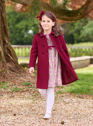 Trotters Heritage Coat Classic Coat in Burgundy