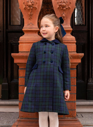 Classic Coat in Navy Tartan