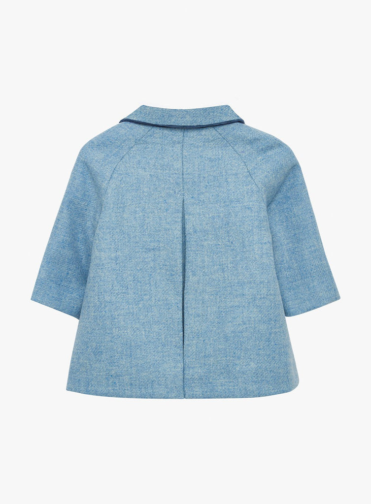 Little Pale Blue Classic Coat | Trotters Childrenswear