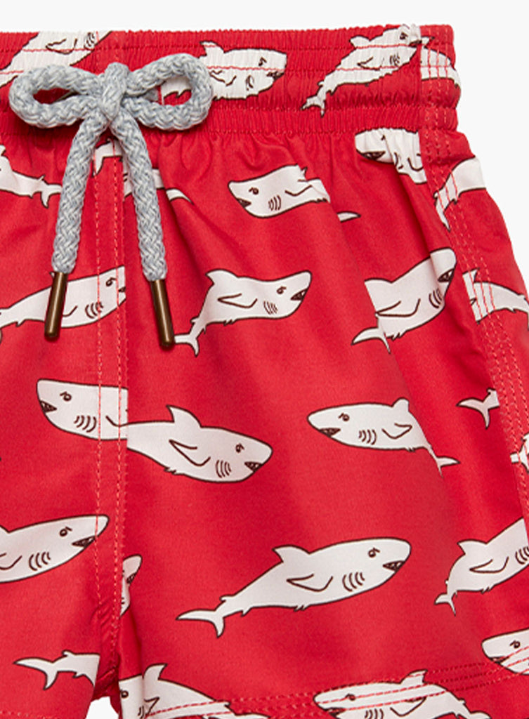 Baby Red Shark Swimshorts | Trotters London