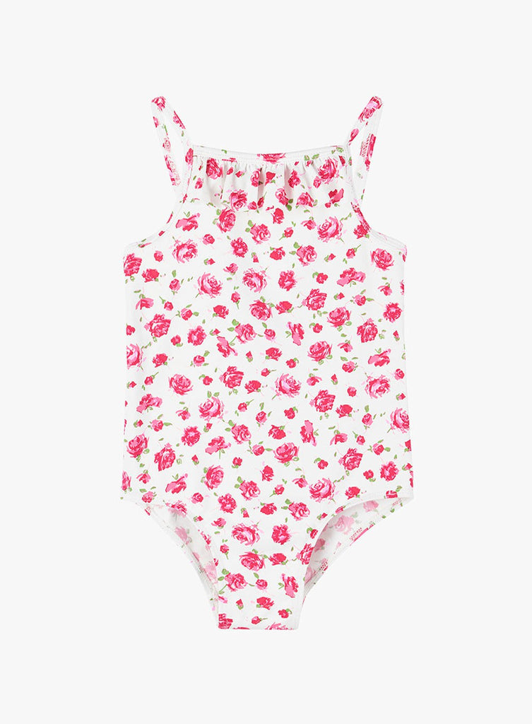 Frill Swimsuit in Red Rose | Trotters Childrenswear