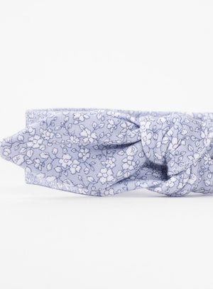 Confiture Alice Bands Cathy Jersey Bow Headband in Blue Floral