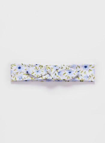 Confiture Alice Bands Cathy Jersey Bow Headband in Blue Poppy - Trotters Childrenswear