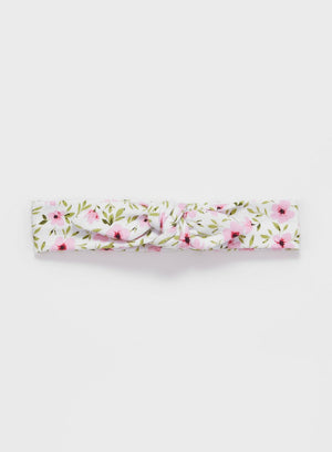 Confiture Alice Bands Cathy Jersey Bow Headband in Pink Poppy - Trotters Childrenswear