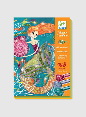 Djeco Toy Djeco Mermaid Glitter Board Craft Kit - Trotters Childrenswear