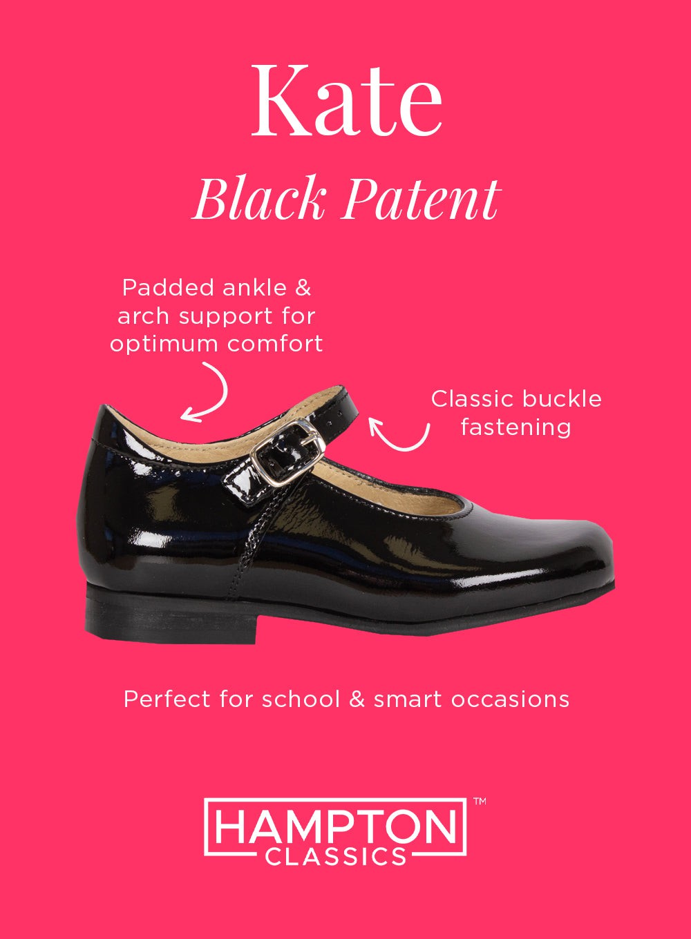 Girls black patent on sale brogues