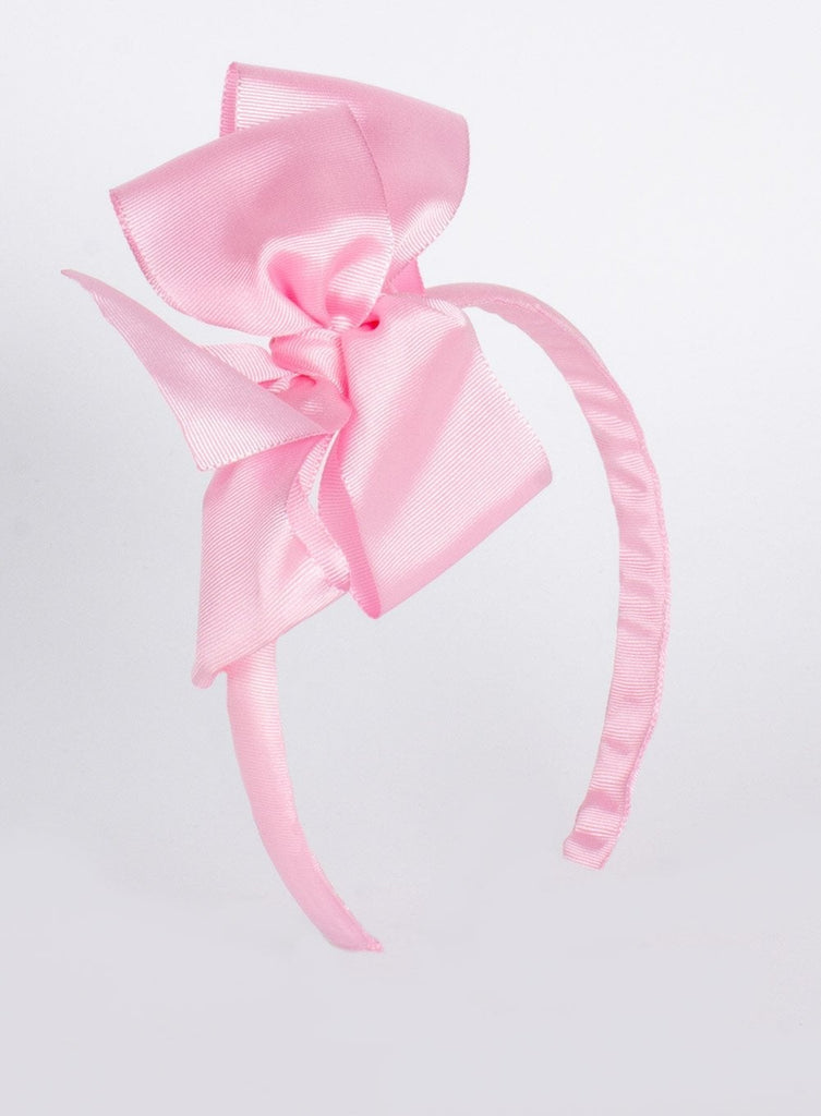 Buy Pale Pink Large Double Bow Alice Bands | Trotters Childrenswear