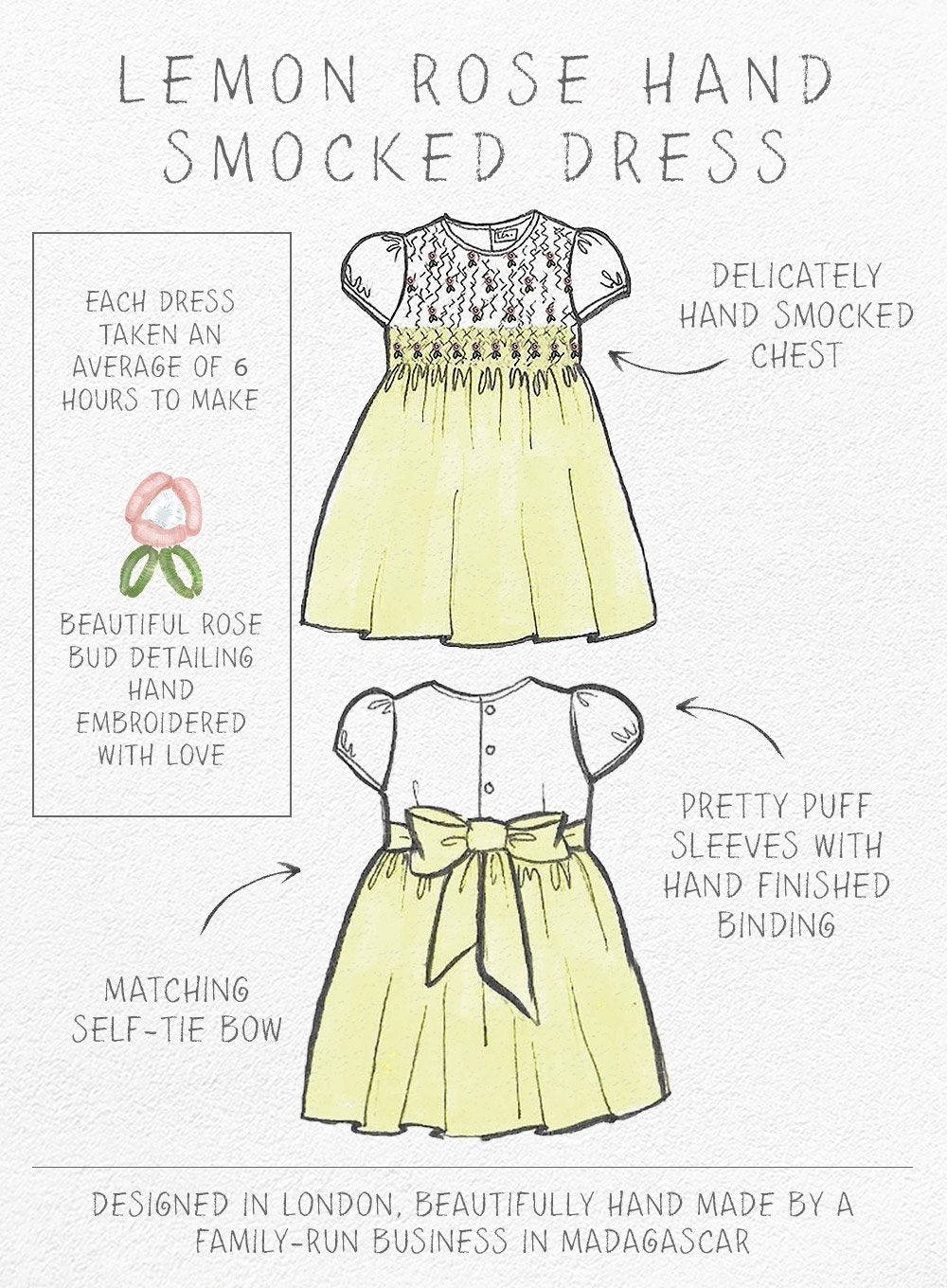 Lemon 2025 smocked dress