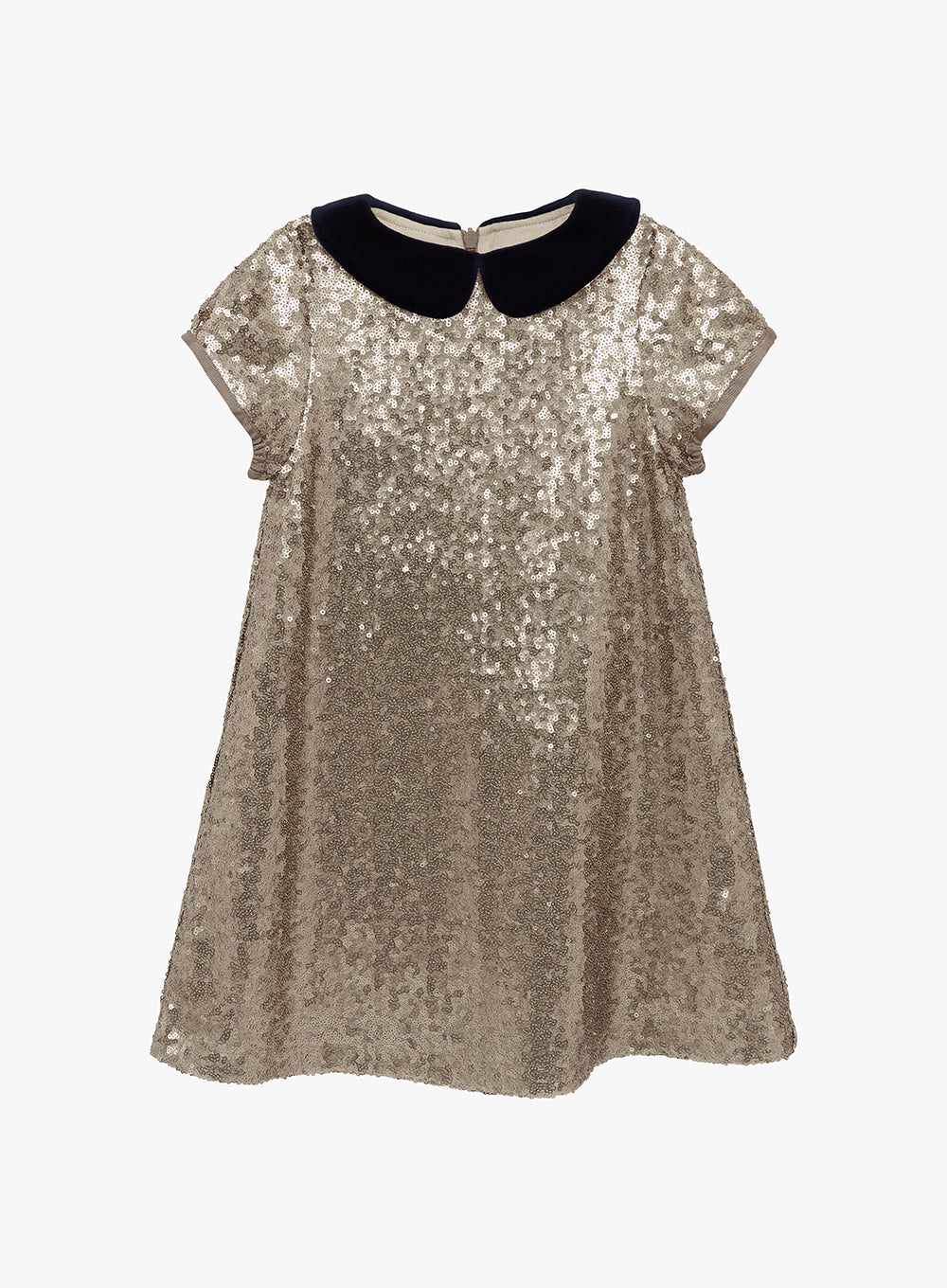 Little girl 2024 gold sequin dress