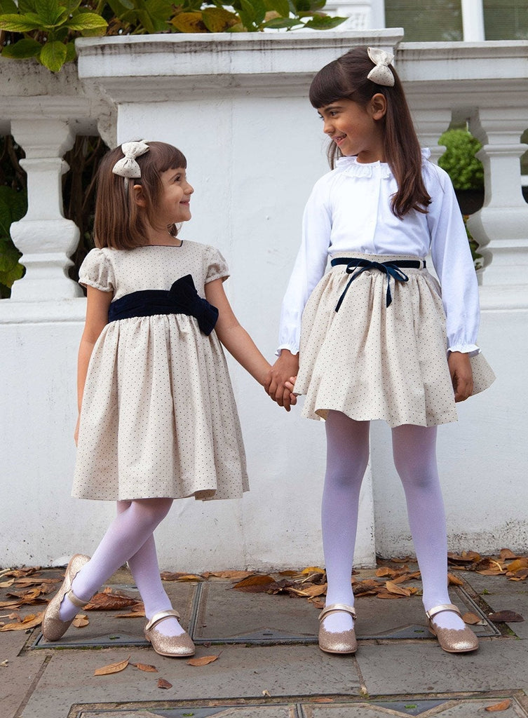 Girls Hetty Party Skirt in Gold | Trotters Childrenswear