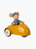 Maileg Toy Maileg Mouse Yellow Car with Garage