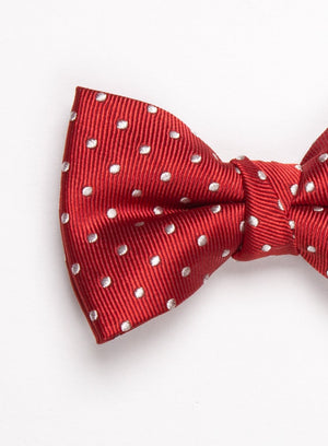 Thomas Brown Bow Tie Bow Tie in Red Polka Dot