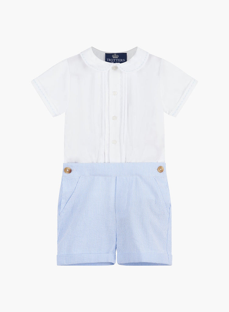 Trotters Heritage Baby Boys Rupert Set Pale Blue/White | Trotters London