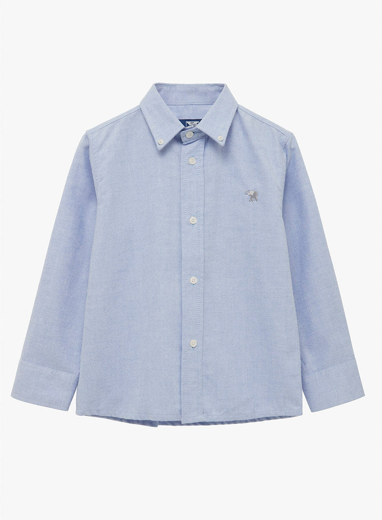 Thomas Brown Shirt Thomas Shirt in Oxford Blue